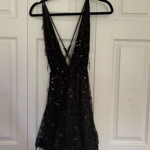 sequin party romper